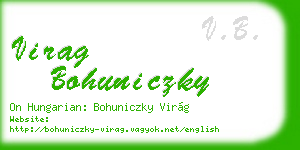 virag bohuniczky business card